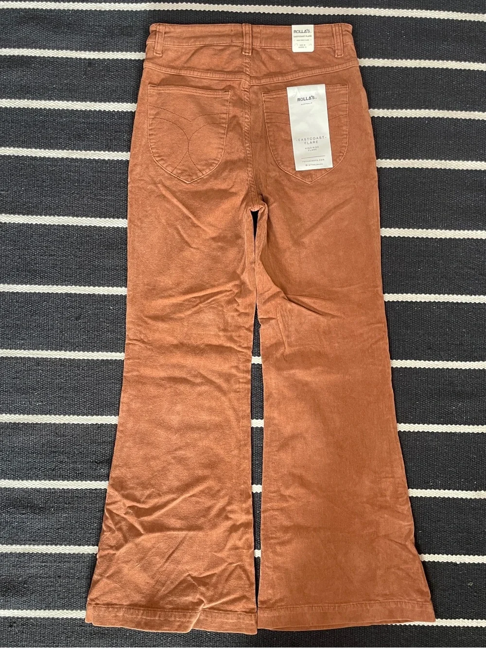 ROLLA'S Women’s Rust Brown Corduroy Wide-Leg Jeans